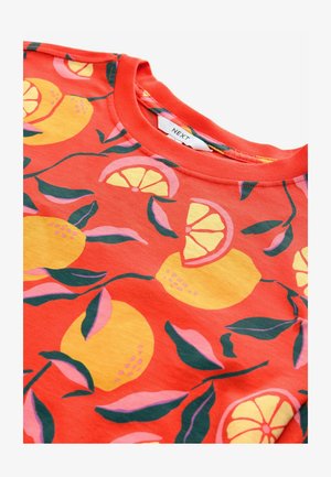 Next SHORT SLEEVE CREW NECK - T-Shirt print - lemon print graphic red
