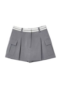 CON TASCONI - Gonna a campana - grigio fumo melange