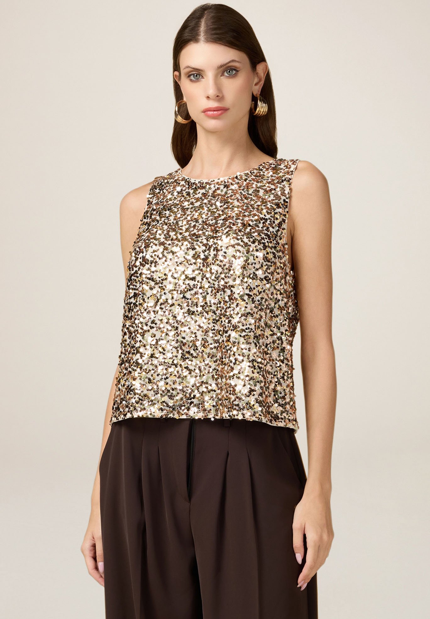 Paillettes Maglia Dorata Bambina Paillettes Oro Gonna Con
