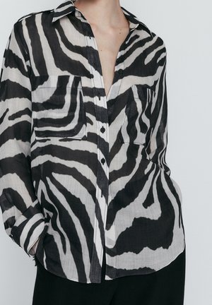 Massimo Dutti Button-down blouse - black
