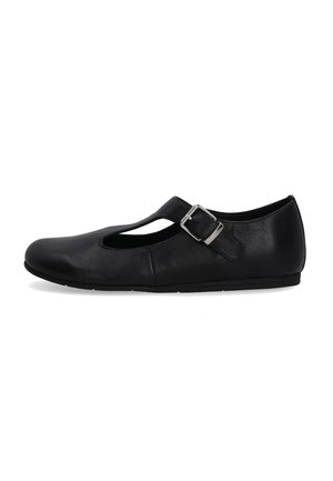 Ankle strap ballet pumps - black