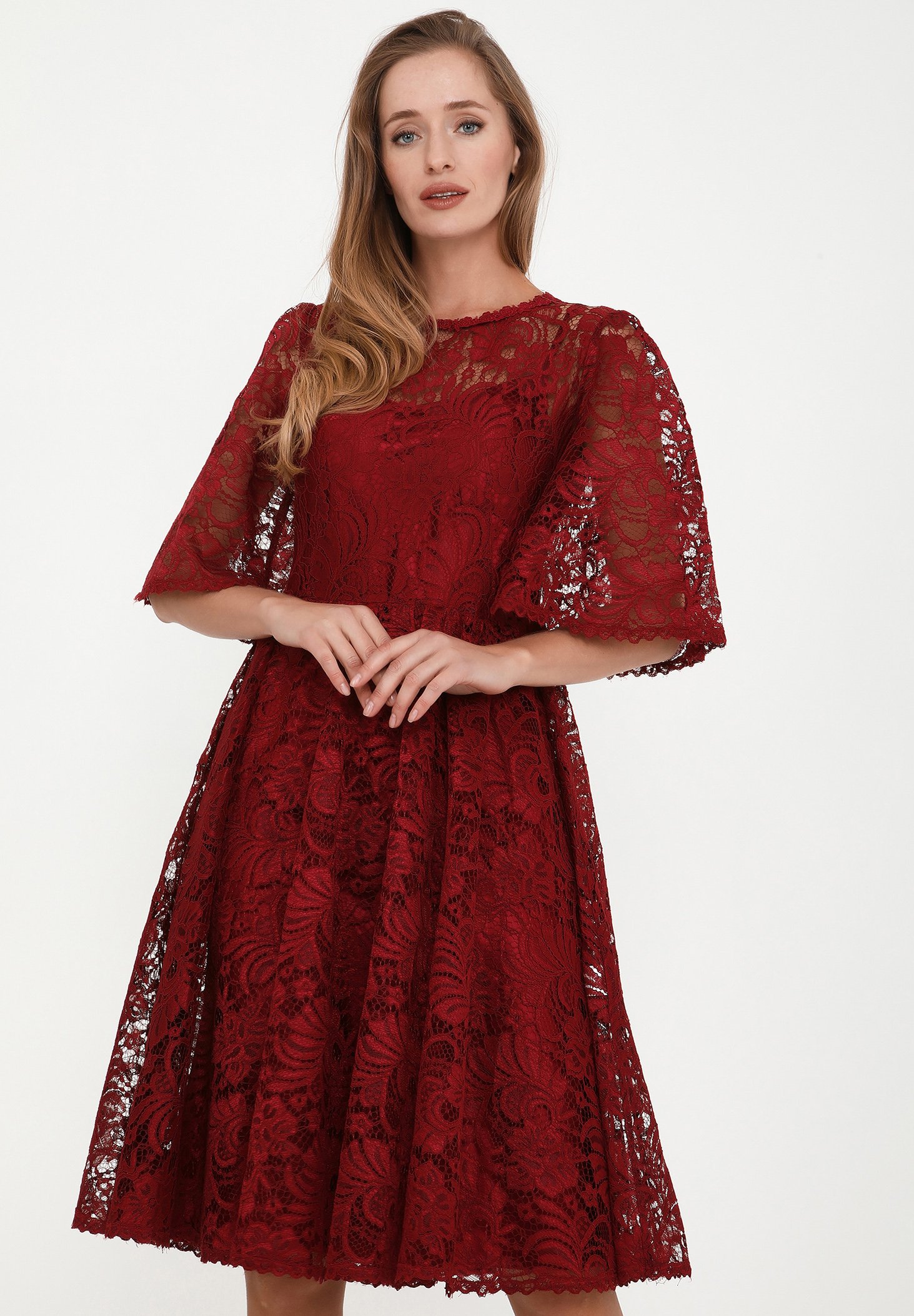 Madam T Cocktailkleid Festliches Kleid Weinrot Rot Zalando De 