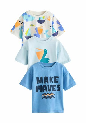 Next SHORT SLEEVE CHARACTER 3 PACK - T-shirts print - blue orange