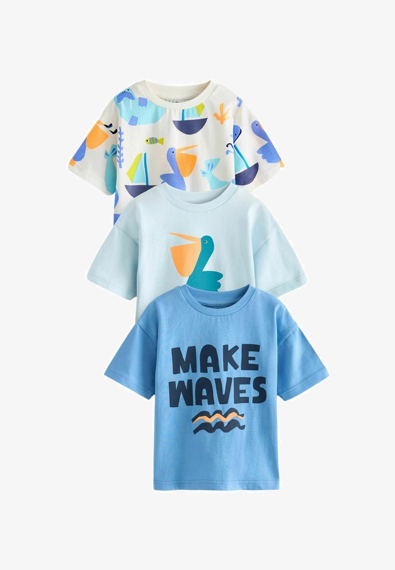 Next SHORT SLEEVE CHARACTER 3 PACK - T-Shirt print - blue orange