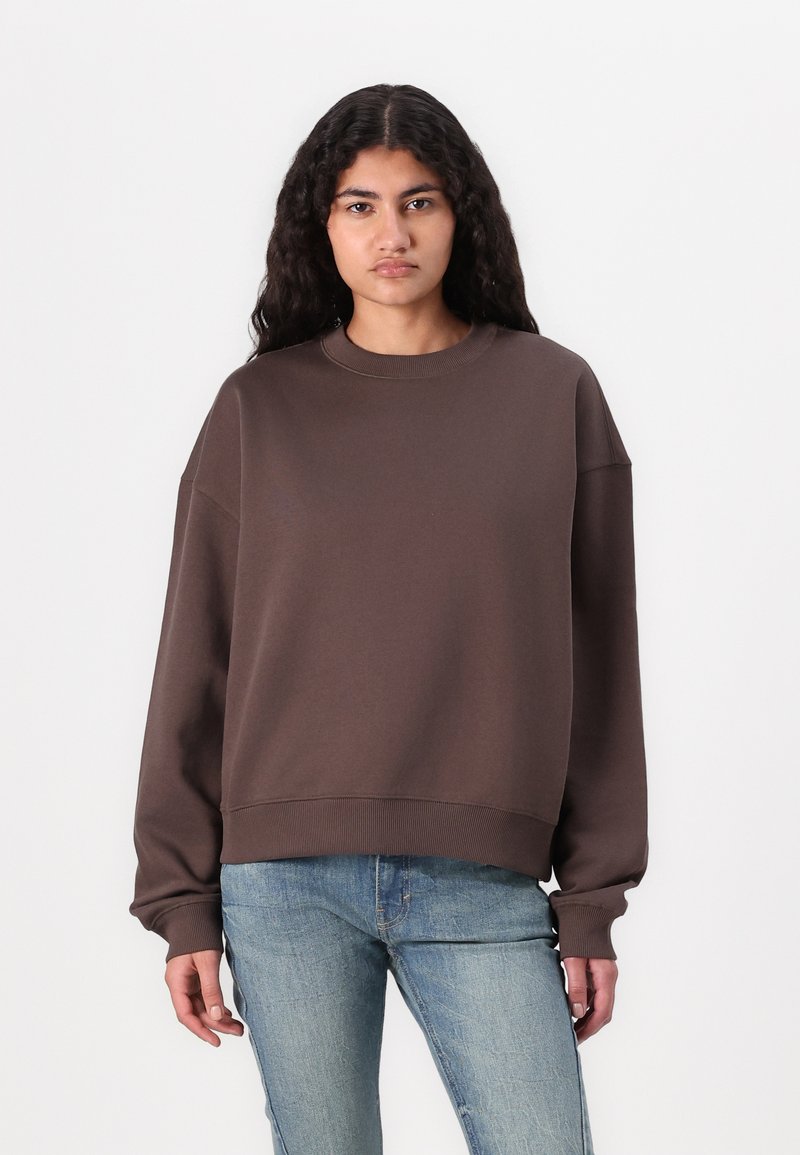Weekday - ESSENCE STANDARD - Sweatshirt - dark brown, Vergrößern