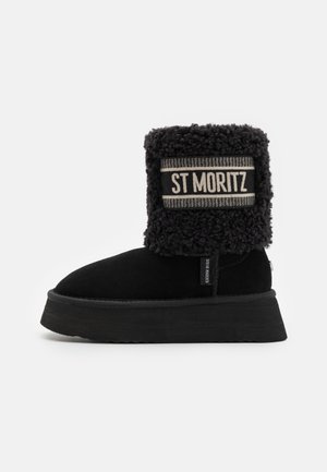 ST. MORITZ - Kotníkové boty na platformě - black