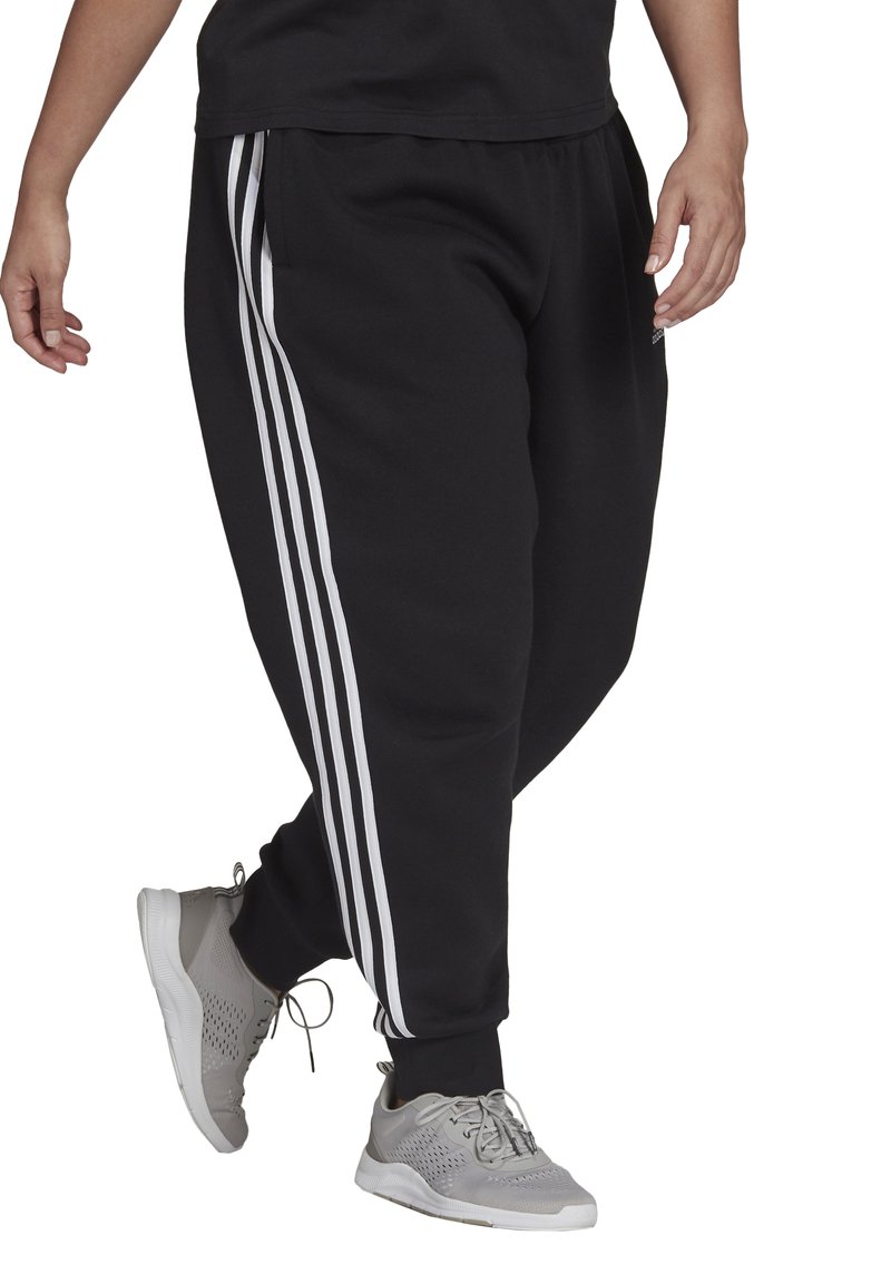 adidas Performance ESSENTIALS 3STRIPES FLEECE PLUS SIZE Pantalon de