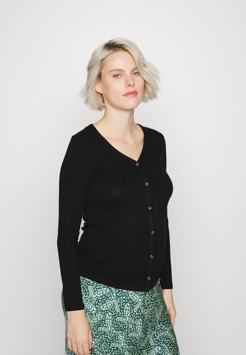 Pieces Maternity PMSEBBI - Casaco de malha - black