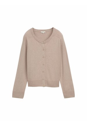 CARDIGAN MIT KASCHMIR-ANTEIL - Strickjacke - soft taupe melange