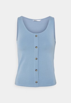 ONLLIVELOVE BUTTON DETAIL CROPPED - Top - faded denim