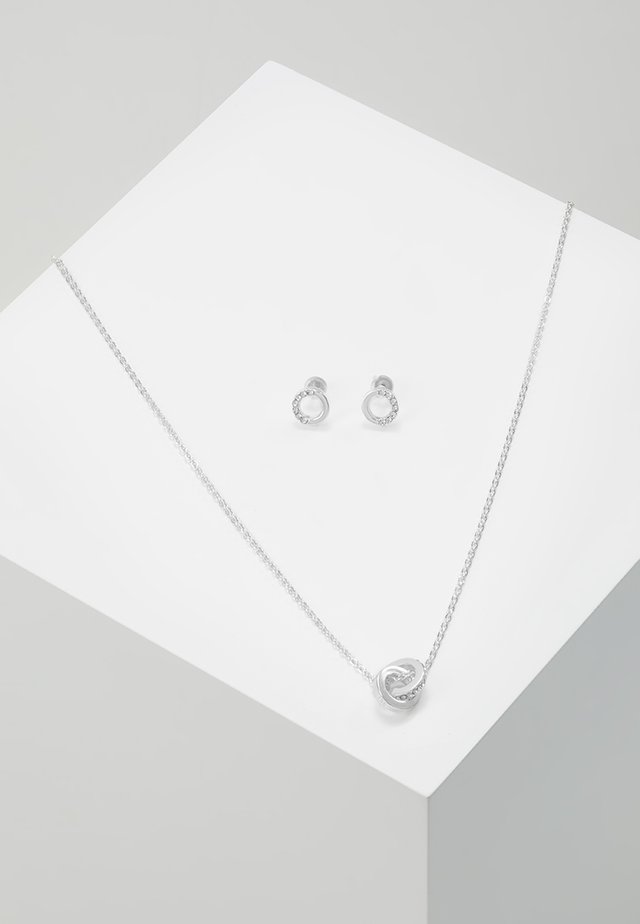 GIFT NECK SET CONNECTED - Örhänge - silver-coloured