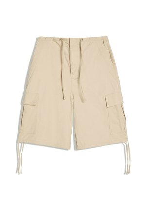 Bershka, WIDE-LEG CARGO - BERMUDA SHORTS - Shorts - sand