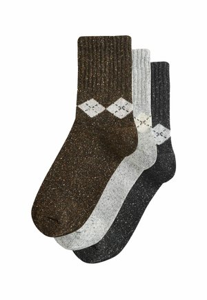 CONTAINING 3 PACK - Strumpor - neutral argyle