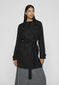 VILA Šineļveida mētelis - black