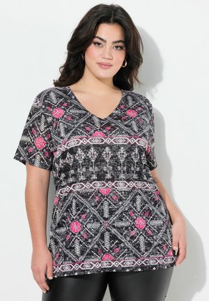 KOMFORT FIT HALBARM - Printtipaita - black