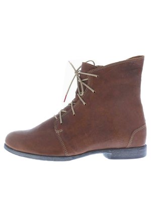 Schnürstiefelette - cognac