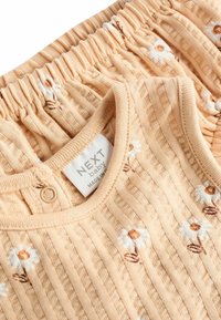 Next 2 PIECE SET - REGULAR FIT - Stickad klänning - beige floral