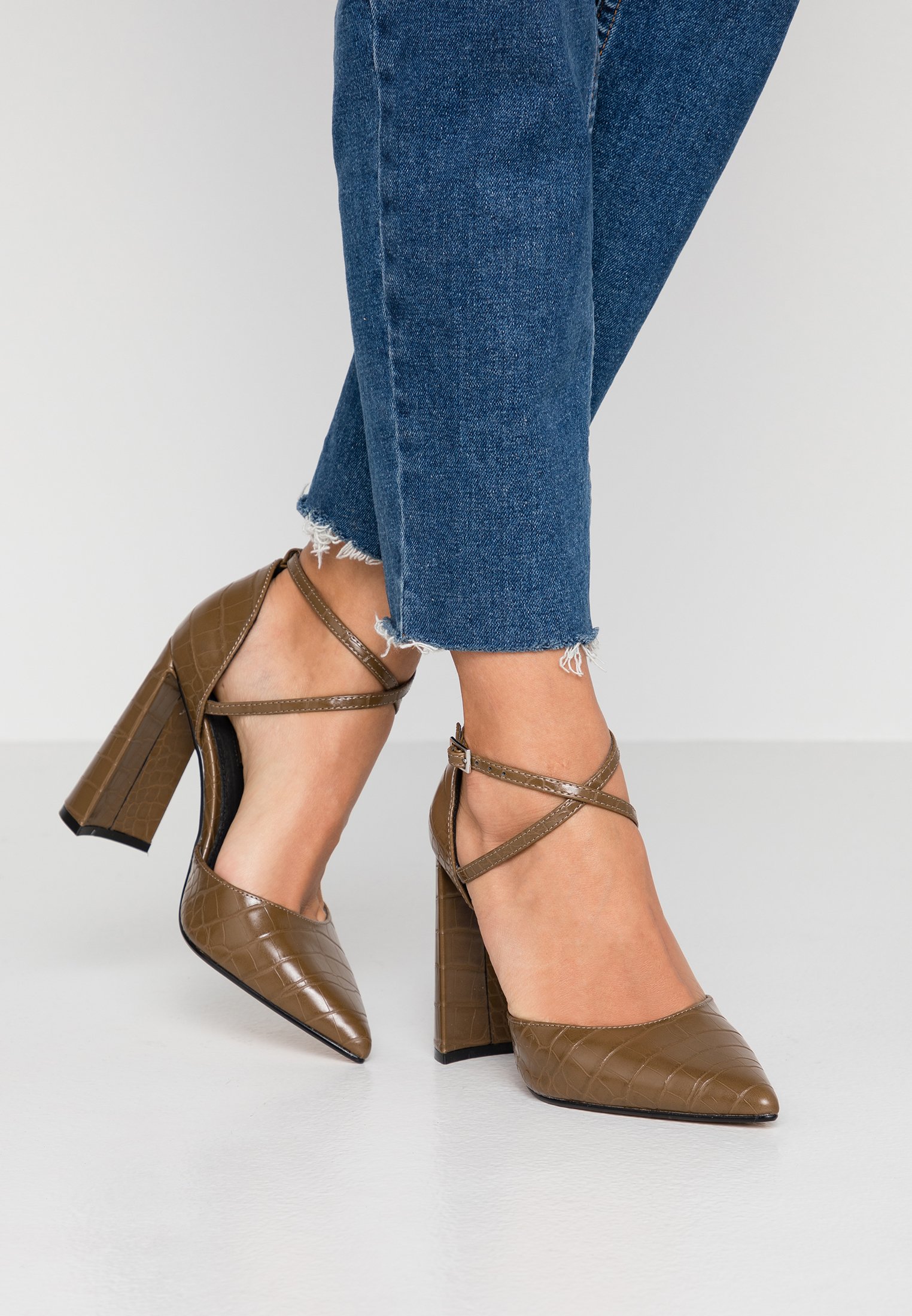 idol ritz black strap high heels