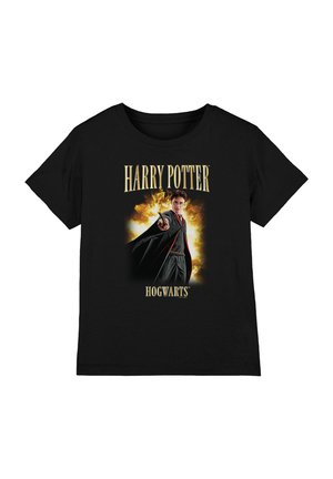 Cotton Soul, HARRY POTTER HOGWARTS 90S STYLE POSTER UNISEX - Print T-shirt - black