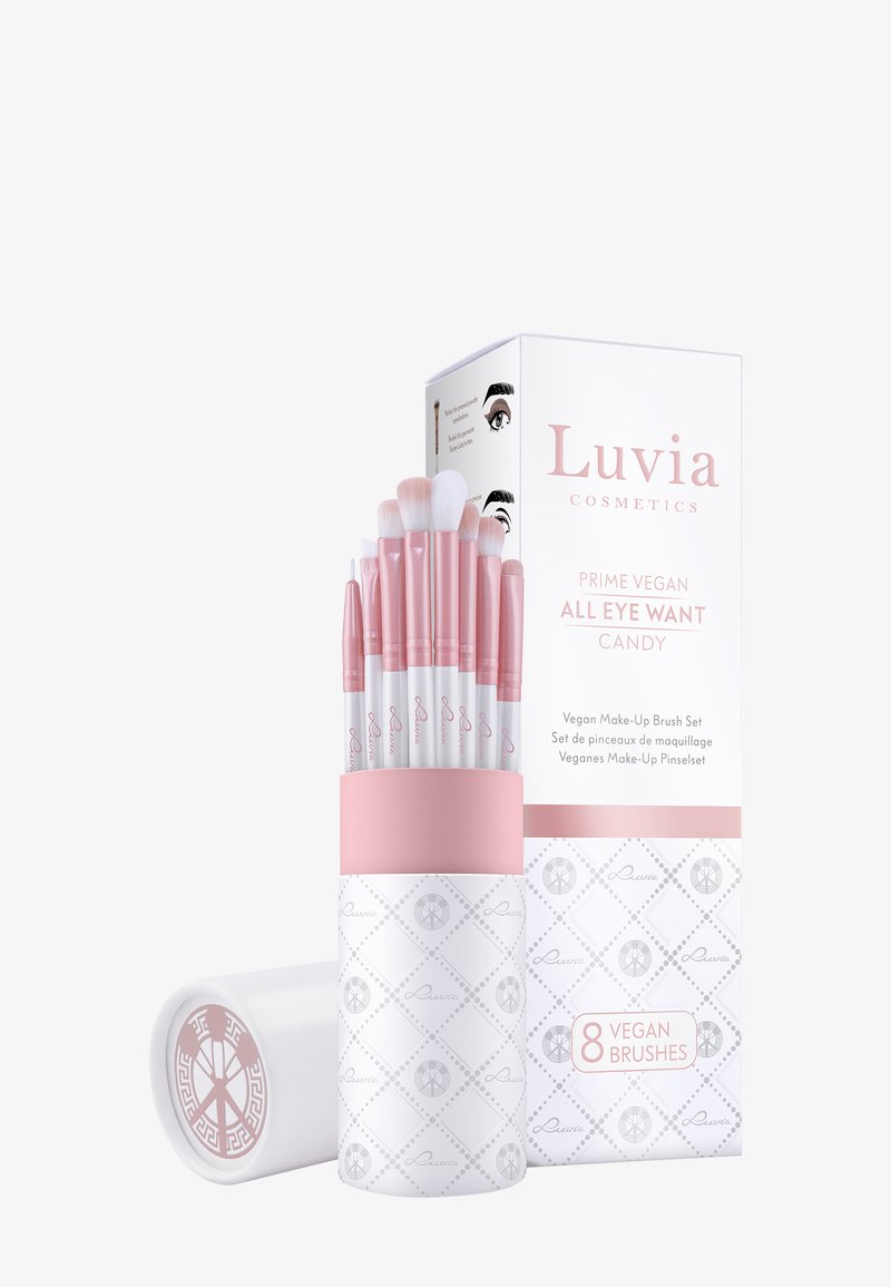 Luvia Cosmetics - ALL EYE WANT - Sminkborstset - pearl white/candy pink, Förstora