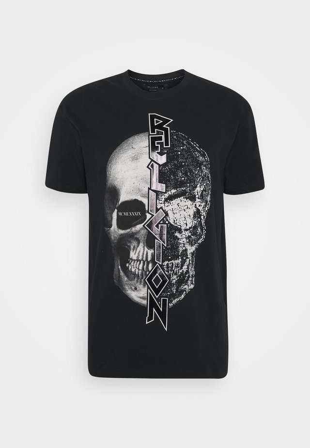 SPLIT TEE - Camiseta estampada - black