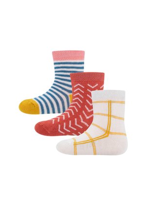 3ER PACK GRAPHIK - Socks - latte senf mineralrot
