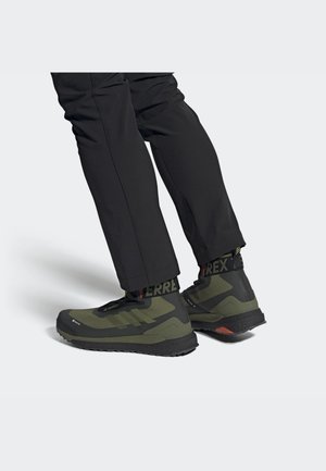 TERREX FREE HIKER - Hiking shoes - focus olive/pulse olive/impact orange