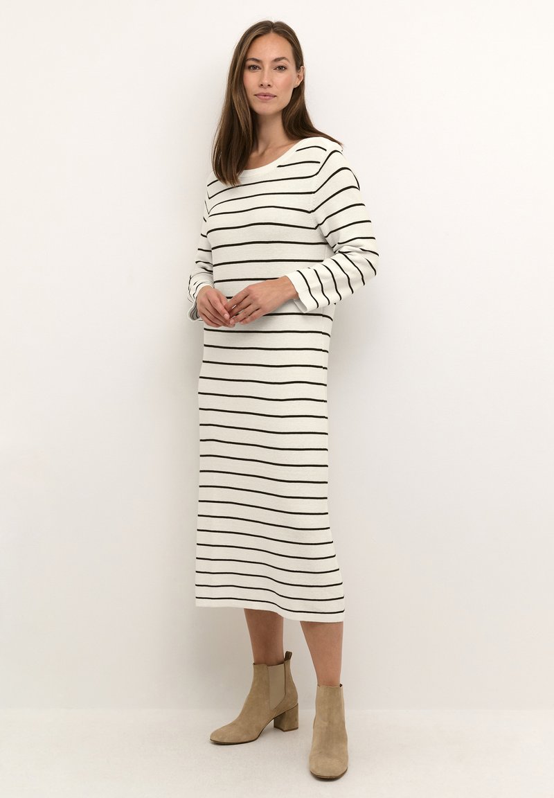 strickkleid damen creme