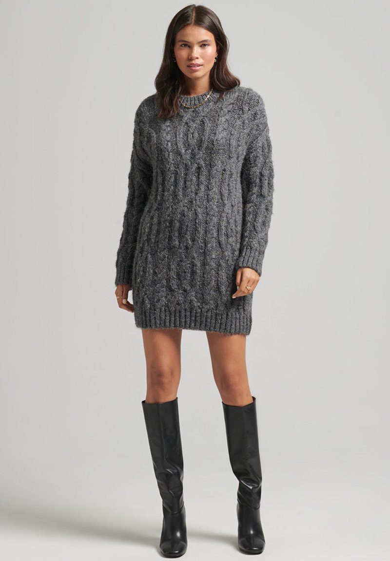 Superdry Jumper dress charcoal marl/dark grey Zalando.co.uk