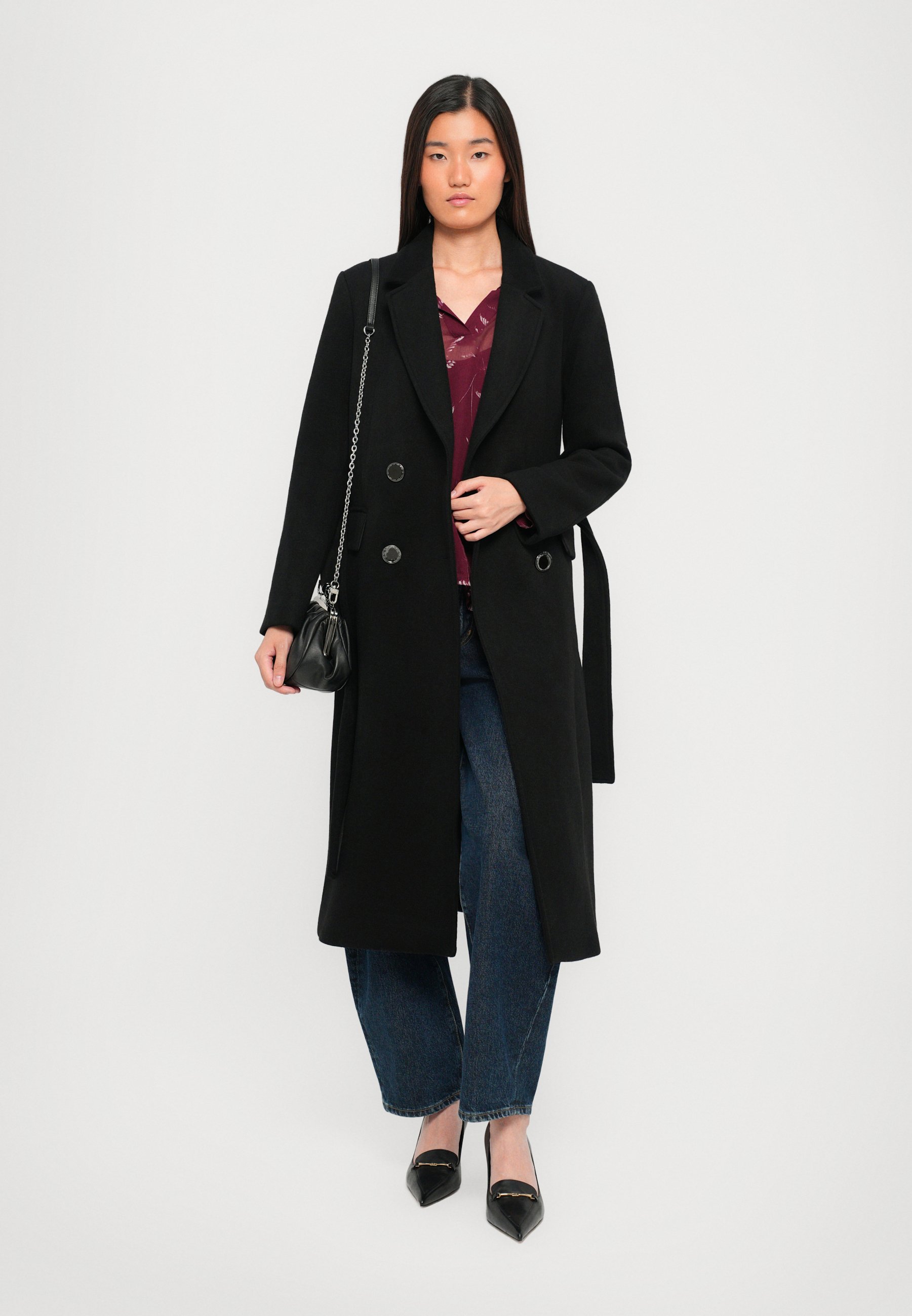 Armani Exchange Classic coat - black - Zalando.co.uk