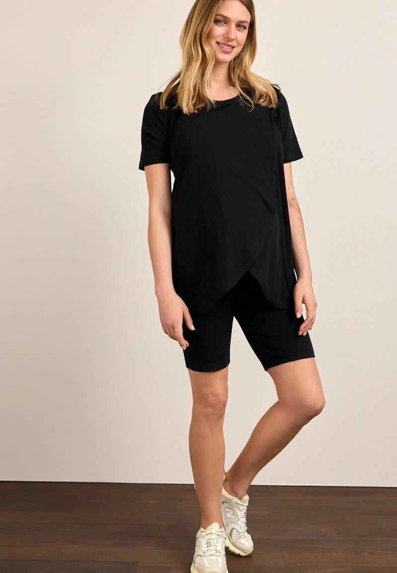 Next MATERNITY RIBBED CYCLING SHORTS Shorts black/zwart Zalando.nl