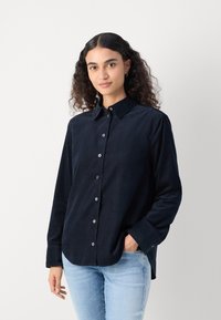 Marc O'Polo BLOUSE A SHAPE LONGSLEEVE COLLAR SOLID - Košilová halenka  - deep blue sea