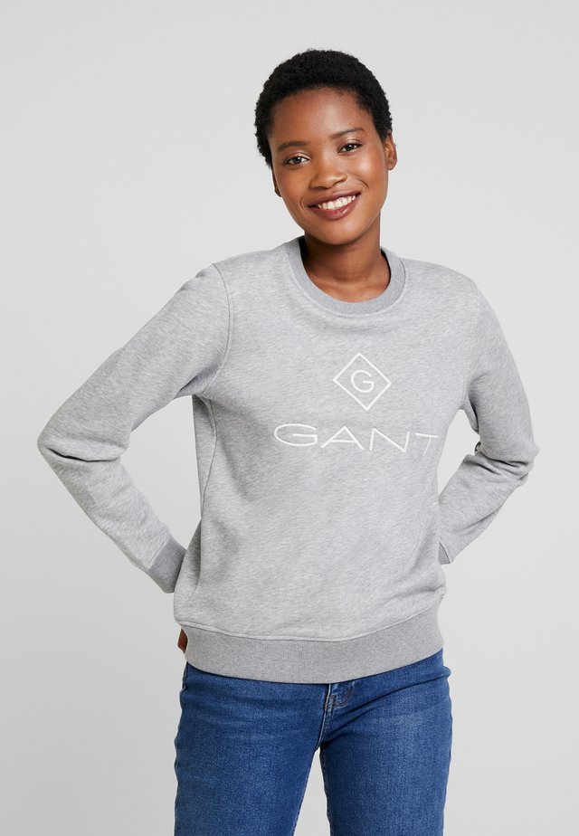 LOCK UP C-NECK - Sweater - grey melange