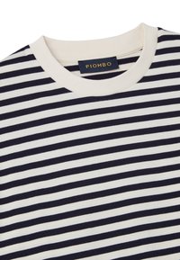PIOMBO BOXY-FIT STRIPED - Langarmshirt - white blue