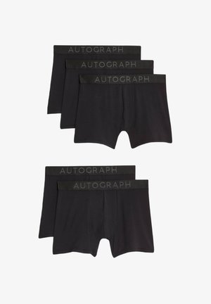 Czarne bokserki, wykonane z bawełny, z miękką elastyczną talią z logo "AUTOGRAPH". Wyświetlane cztery pary.