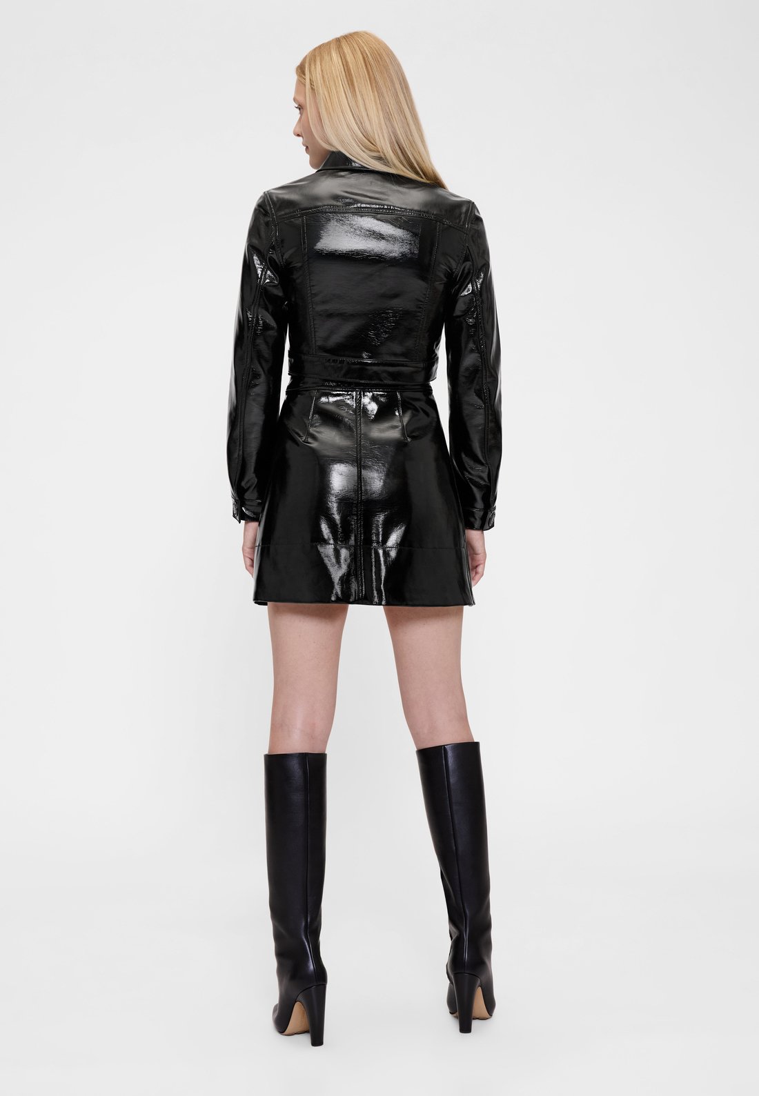 GAP GAPSTUDIO VEGAN PATENT LEATHER MINI SKIRT - A-line skirt