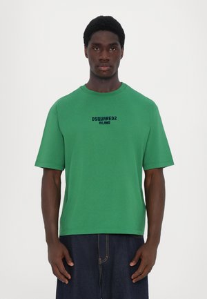 T-shirt imprimé - green/dark navy