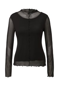 s.Oliver BLACK LABEL MIT BABYLOCK-NÄHTEN - Bluse - schwarz