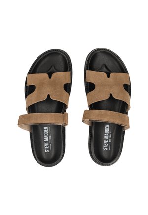 Steve Madden MANU - Pantolette flach - taupe suede