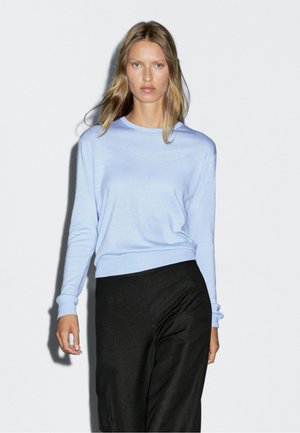 LONG SLEEVES WITH CREW NECK - Pullover - light blue