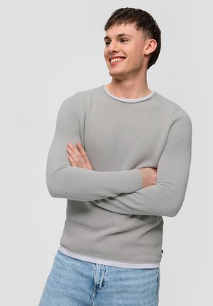 QS, IN LAYERING-OPTIK - Strickpullover - taubengrau