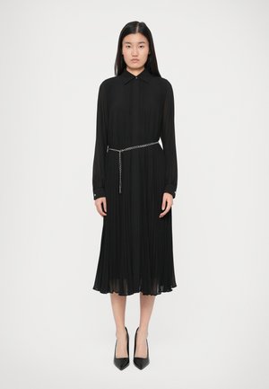 PLEAT SHIRT DRESS - Φόρεμα πουκάμισο - black