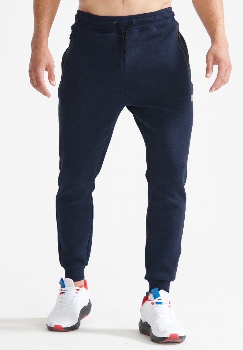 Superdry Tracksuit bottoms navy marl dark grey/dark blue Zalando.co.uk