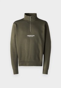 JORVESTERBRO QUARTER ZIP - Bluză de molton - khaki