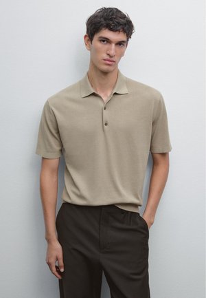 Massimo Dutti SHORT SLEEVE POLO COLLAR - Poloshirt - light green