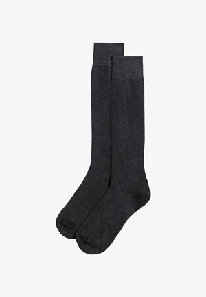 BASIC - Calcetines hasta la rodilla - melange grey plain