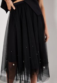 Apricot PEARL EMBELLISHED MIDI  - Jupe plissée - black