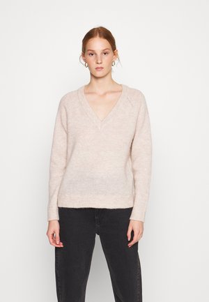 SLFLULU V NECK - Jumper - birch melange