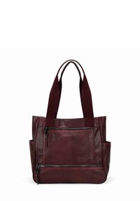 CON CREMALLERA - Bolso de mano - burdeos