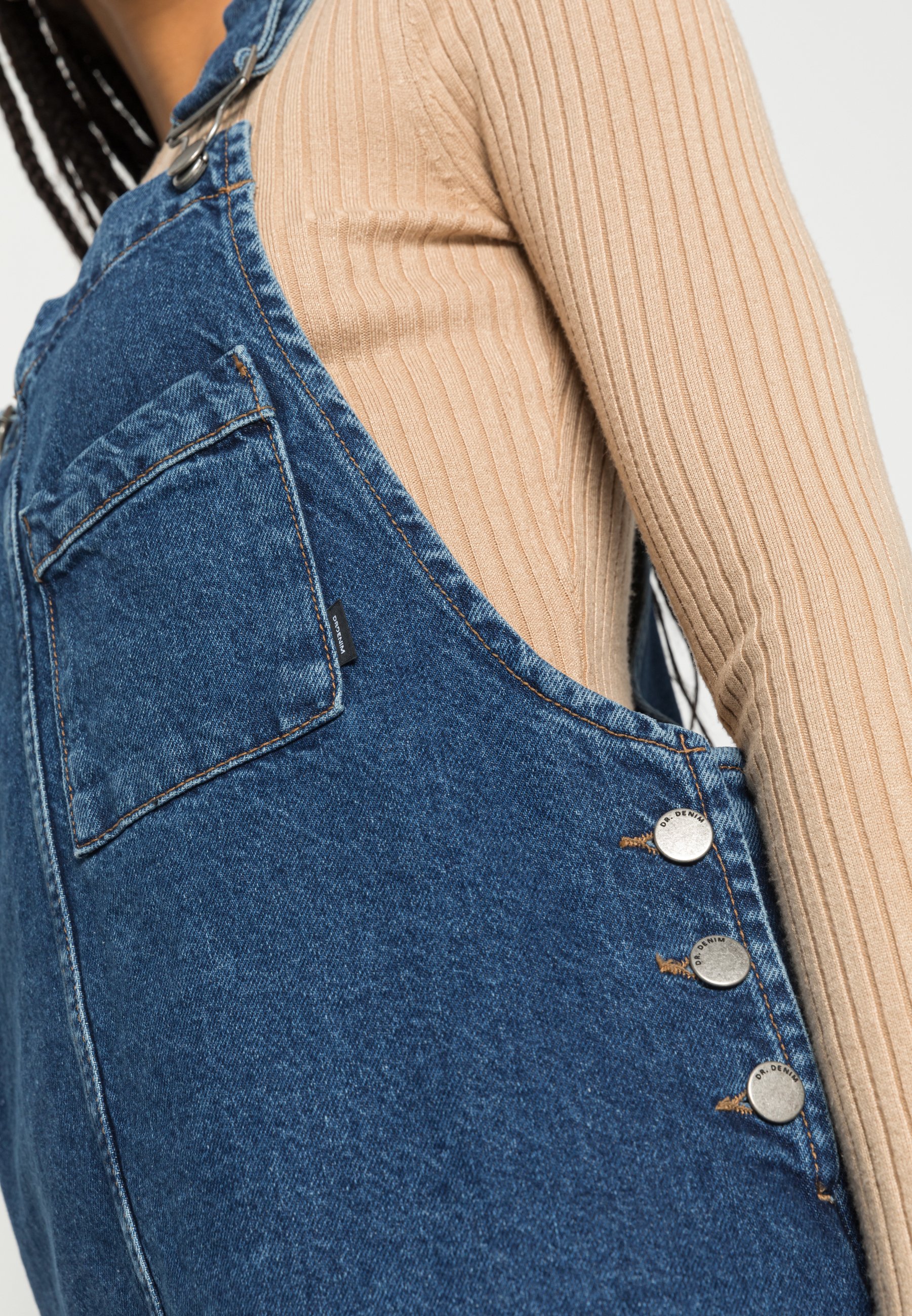 Dr.Denim EFFIE DUNGAREE DRESS - Denim 